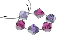 Circled cord with bicones